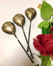 Салатная ложка ЭССР Таллин, мнц с серебрением, винтаж, СССР. Цена за 1шт. Картинка 3